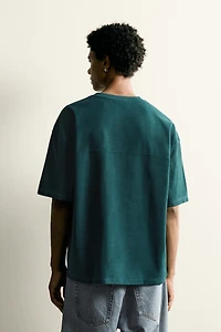 RELAXED FIT SEAM DETAIL T-SHIRT