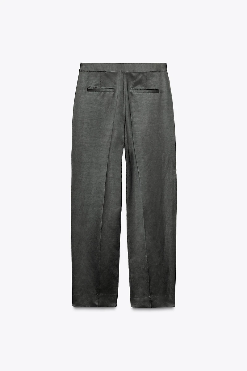 PANTALON SATINÉ AVEC LIN ZW COLLECTION