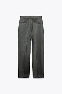 PANTALON SATINÉ AVEC LIN ZW COLLECTION