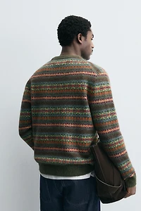 GEOMETRIC JACQUARD SWEATER