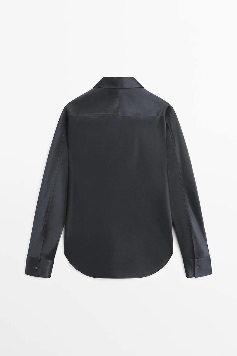Flowing satin shirt