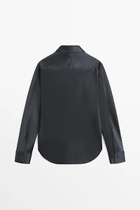 Flowing satin shirt