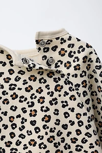 ANIMAL PRINT SWEATSHIRT AND LEGGINGS SET