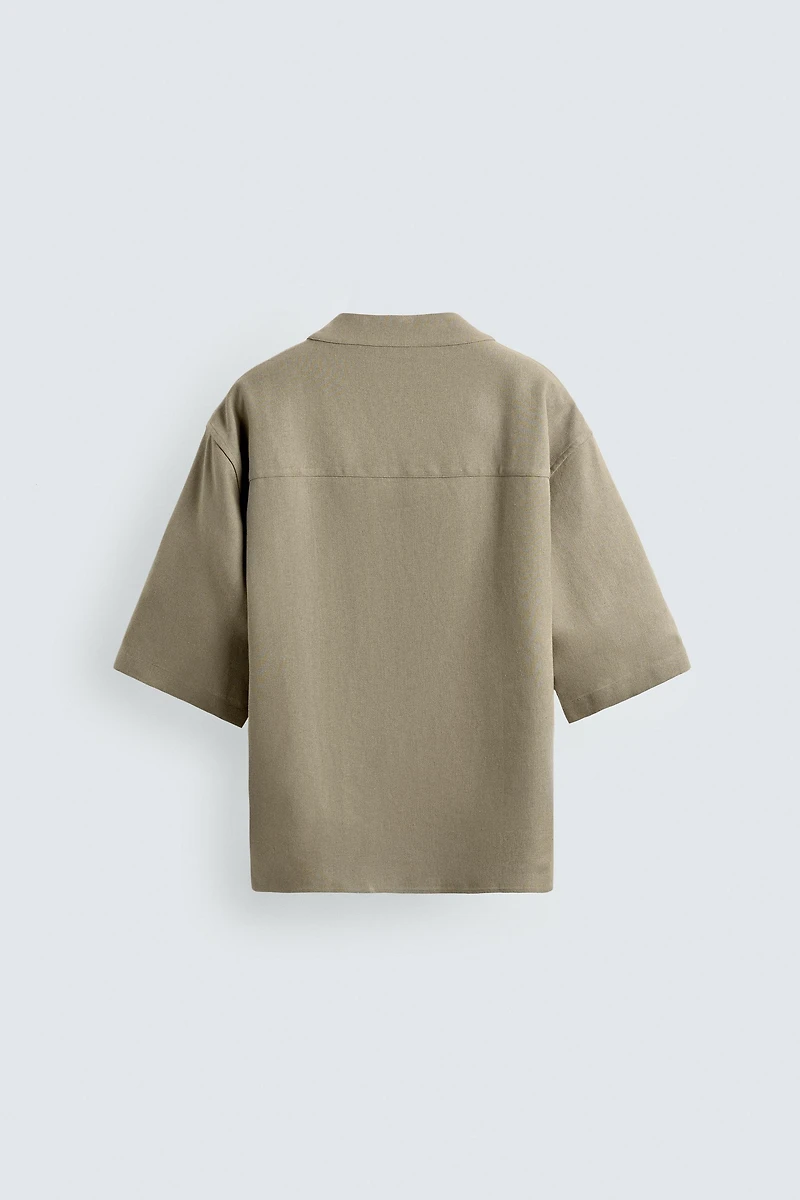 RELAXED FIT VISCOSE-HEMP SHIRT