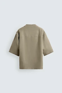 RELAXED FIT VISCOSE-HEMP SHIRT
