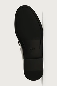 MOCASSINS EN CUIR À MASQUE