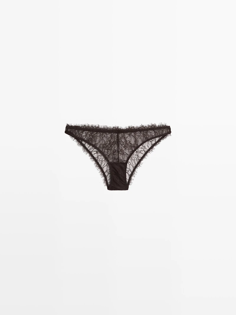 Culotte dentelle fleur