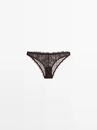 Culotte dentelle fleur