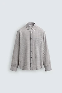CHEMISE À CARREAUX TEXTURÉE