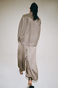ZW COLLECTION SATIN BALLOON PANTS