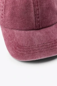 WASHED EFFECT TWILL CAP