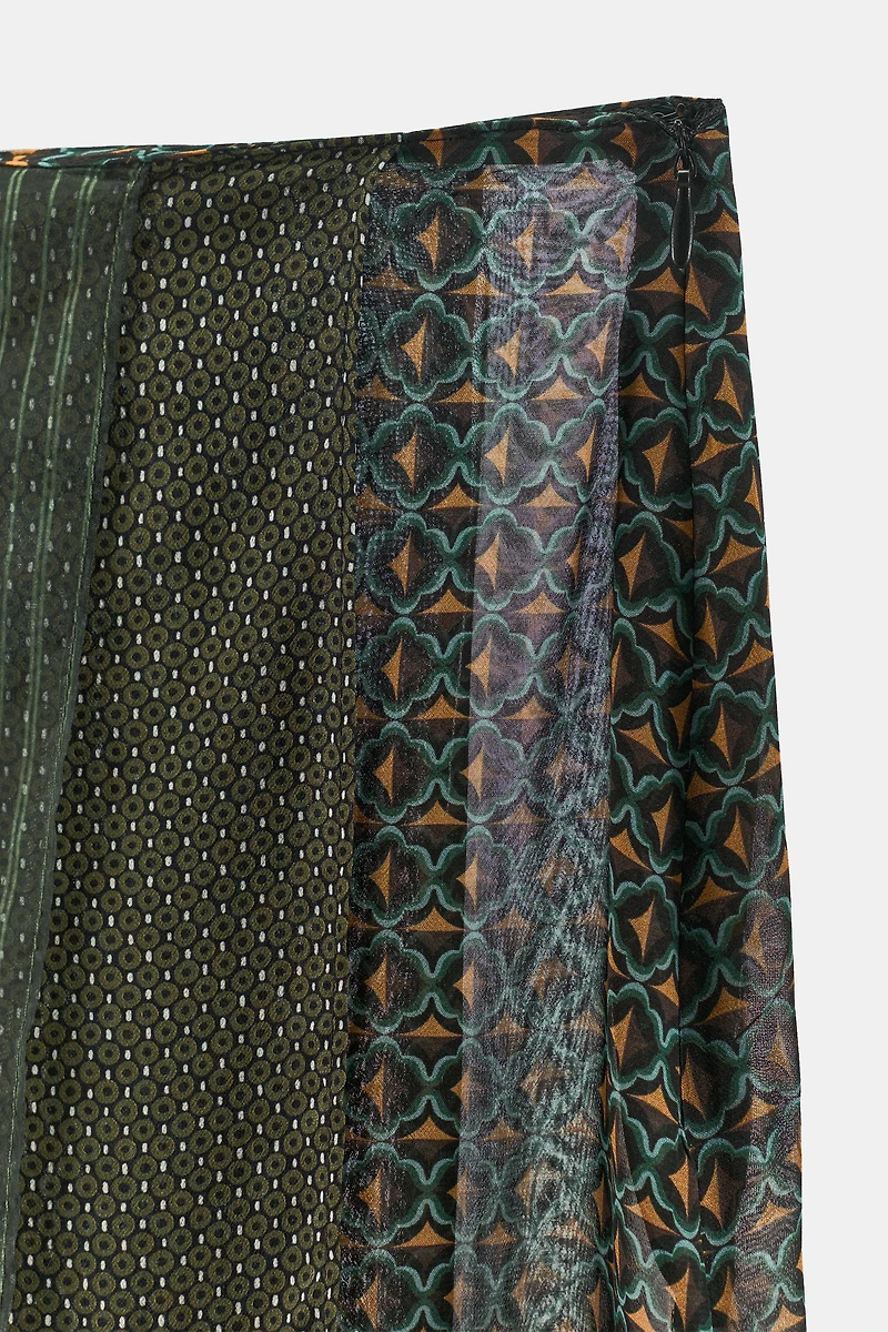 100% VISCOSE PRINTED PAREO SKIRT