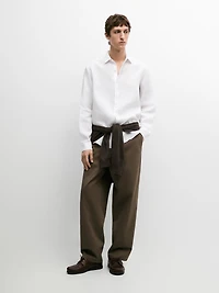 Extra fine regular fit linen shirt