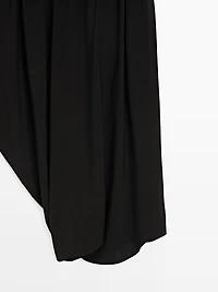 Draped crepe midi skirt - LIMITED