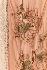 TEXTURED EMBROIDERED LACE DRESS