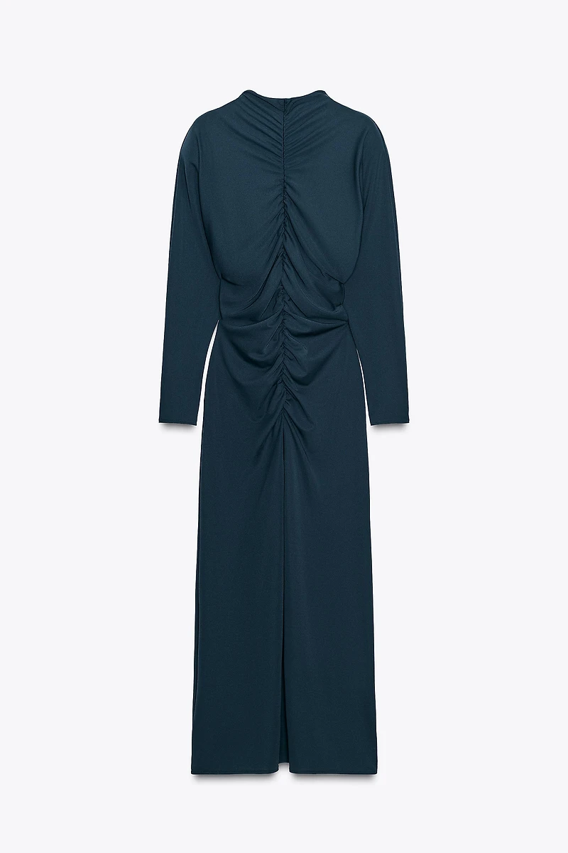 CREPE SHOULDER PAD DRESS