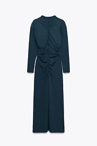 CREPE SHOULDER PAD DRESS
