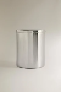 METAL BATHROOM BIN WITH LID