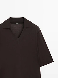 Oversize silk and wool blend knit sweater