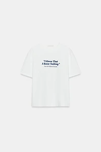 SHORT SLEEVE TEXT T-SHIRT