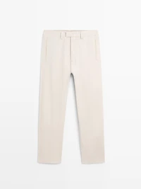 Tailored fit barrel trousers