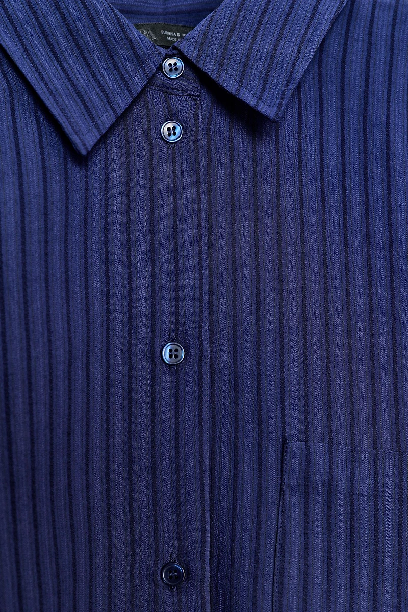 ZW COLLECTION JACQUARD STRIPED SHIRT
