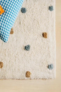 TAPIS ENFANT RECTANGULAIRE TEXTURÉ POIS