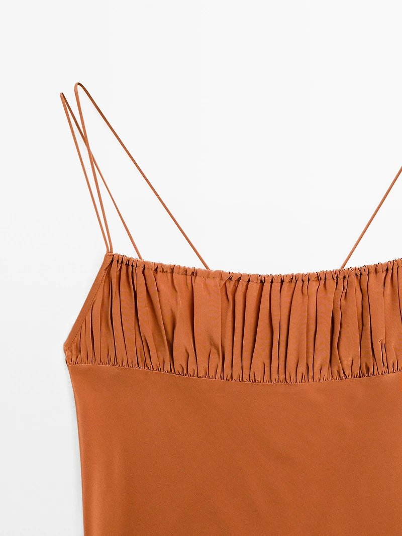 Flowing top with draped detail