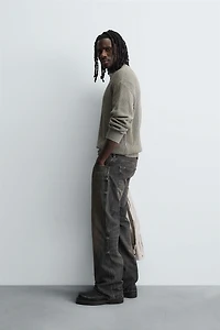 WASHED RIBBED SWEATER