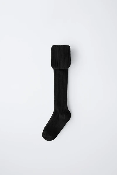 PLAIN RIBBED TIGHTS