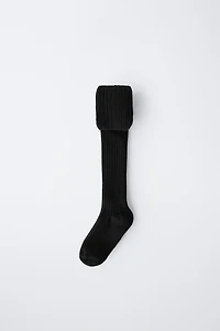 PLAIN RIBBED TIGHTS