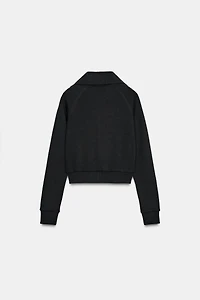 ZIPPERED PLUSH JACKET