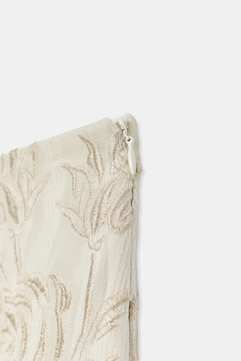 ZW COLLECTION EMBROIDERED FRINGED SKIRT