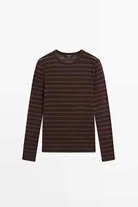 T-shirt rayé manches longues