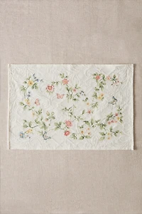 JACQUARD AND FLORAL PRINT PLACEMAT