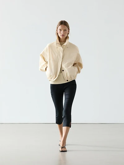 Veste bomber matelassée col montant