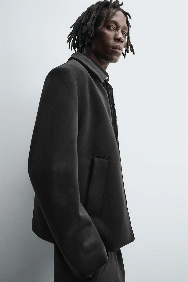 REGULAR FIT VELVET JACKET