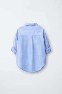 STRIPED POPLIN SHIRT AND RIB T-SHIRT PACK