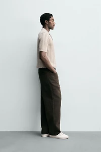 REGULAR FIT KNIT TEXTURED POLO