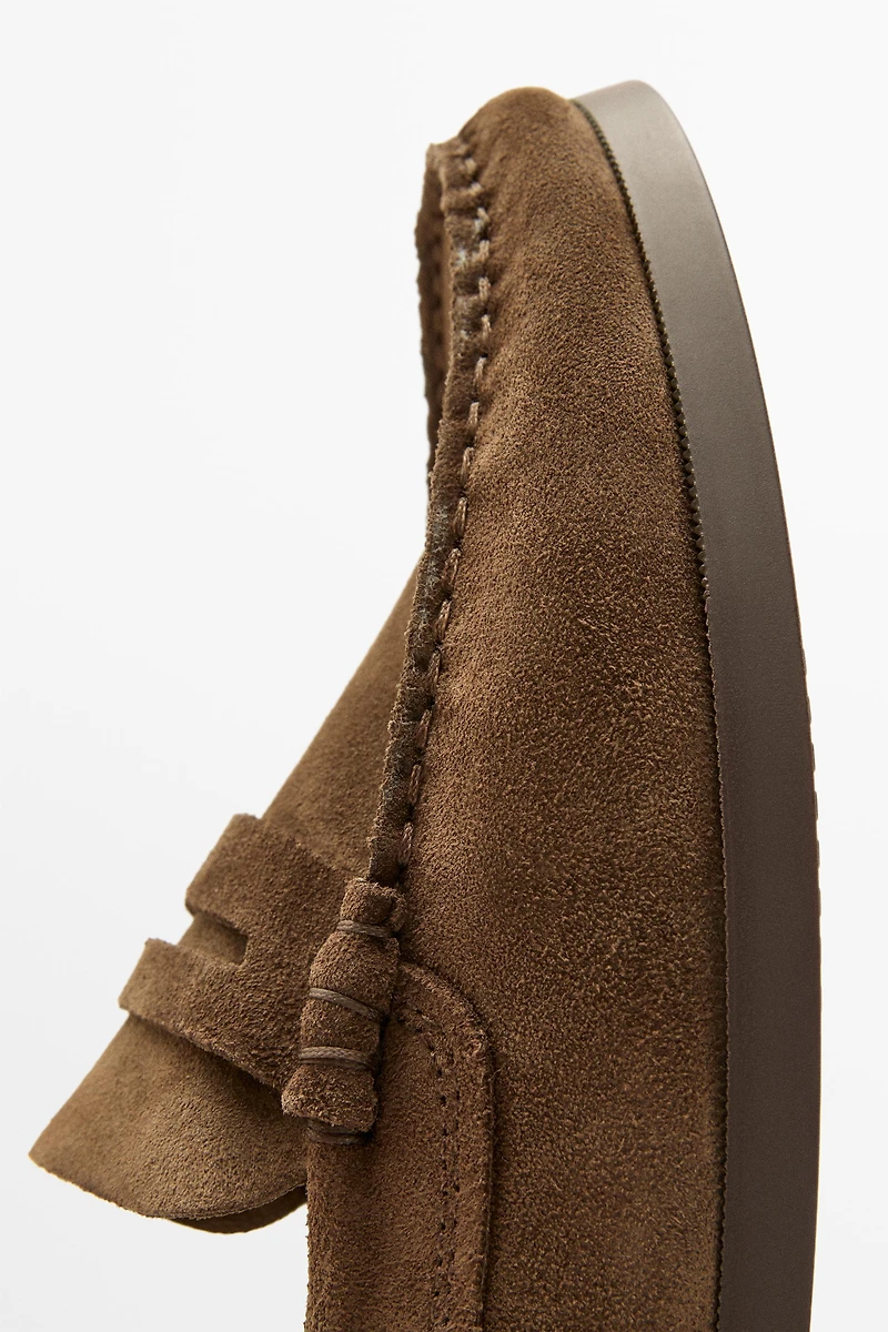 Mocassin à mors en cuir souple