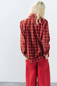 CHEMISE OVERSIZE POPELINE CARREAUX