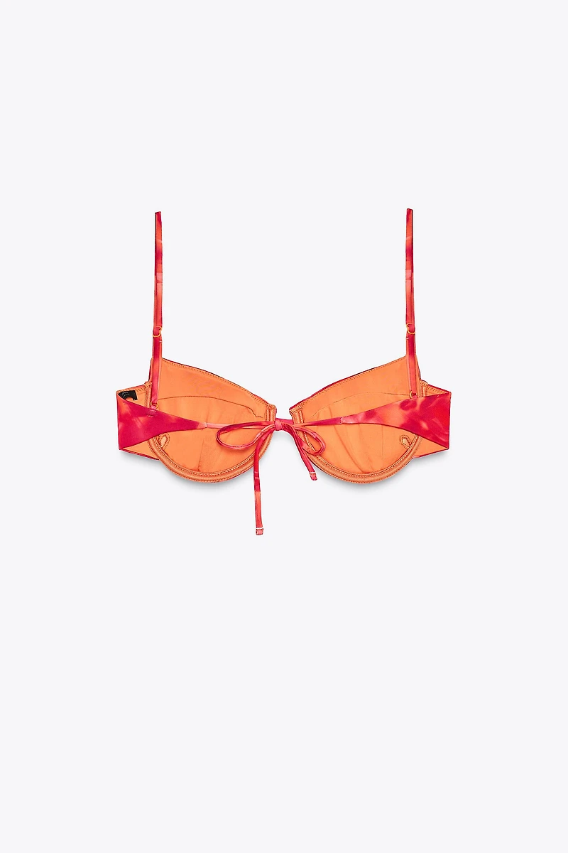 PRINTED UNDERWIRE BIKINI TOP