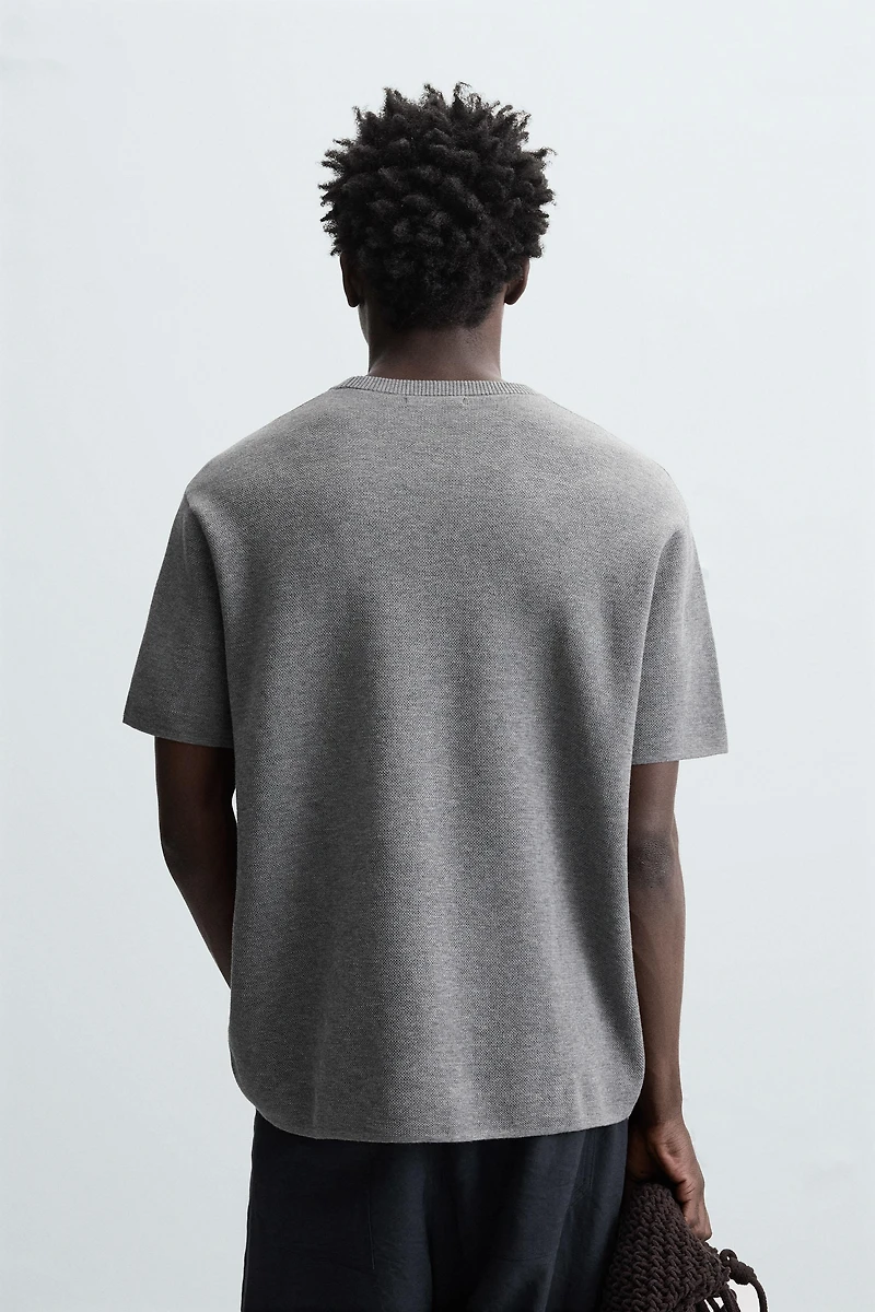 RELAXED FIT KNIT T-SHIRT