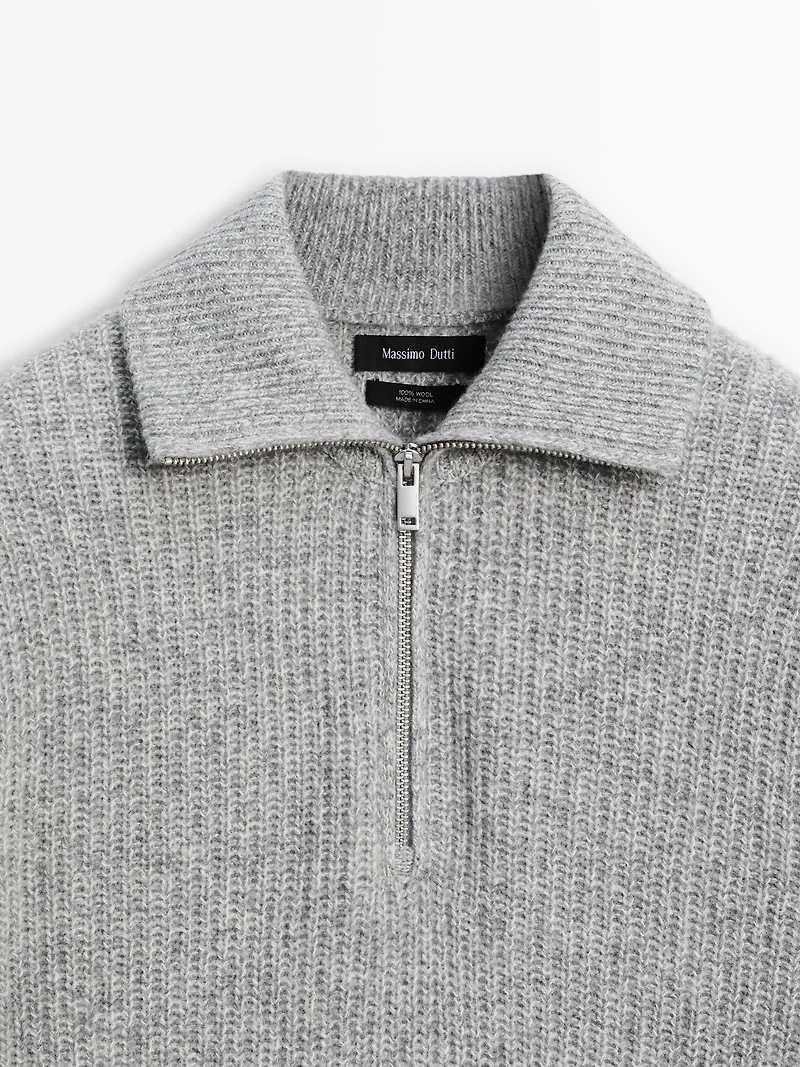 Pull à col camionneur 100 % laine