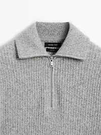 Pull à col camionneur 100 % laine