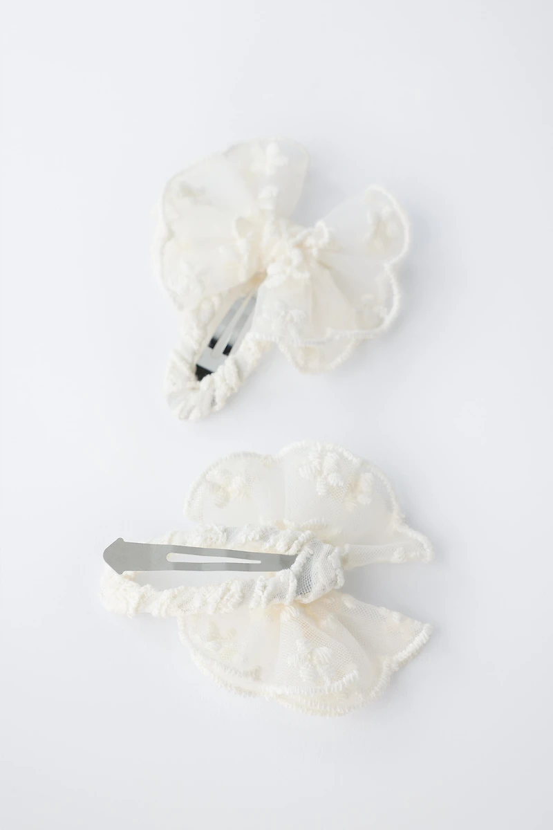 PACK OF TWO ORGANZA BUTTERFLY CLIPS