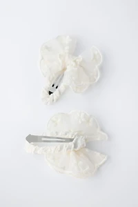 PACK OF TWO ORGANZA BUTTERFLY CLIPS