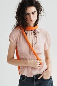 SEMI-SHEER GEORGETTE TOP