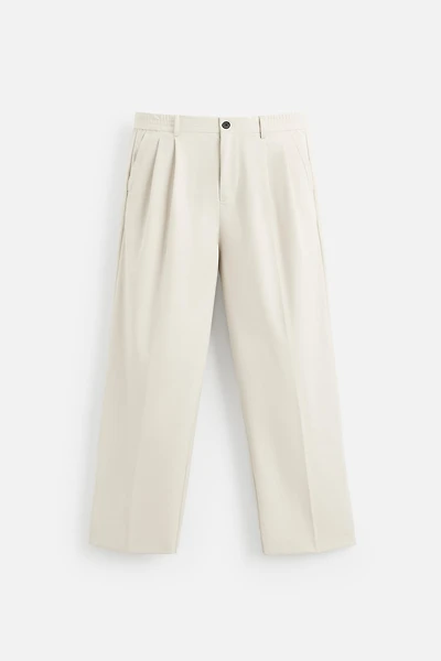 PLEATED WIDE FIT PANTS