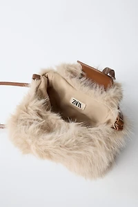 SAC BANDOULIÈRE EFFET FOURRURE